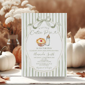 Sage A Little Cutie Pie Gingham Fall Baby Shower 招待状