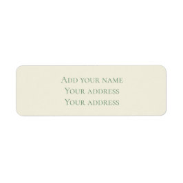 Sage and Cream Custom Christmas Return Address ラベル
