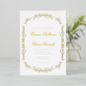 sage and gold 箔招待状 (立ち正面)