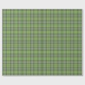 Sage and Olive Green Plaid ラッピングペーパー (フラット)