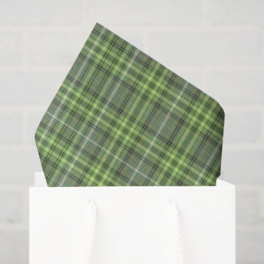 Sage and Olive Plaid 薄葉紙 (ギフトバッグ)
