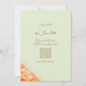 Sage and Pink Floral Wedding Invitation 招待状 (裏面)