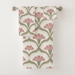 Sage and Rose Bathroom Towel Set バスタオルセット