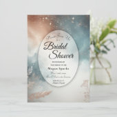 Sage and Terracotta Stardust Skies Bridal Shower 招待状 (スタンド正面)