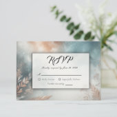 Sage and Terracotta Stardust Skies Wedding 出欠カード (スタンド正面)