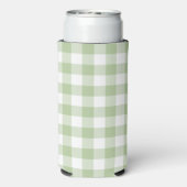 Sage and White Buffalo Plaid Gingham スリム缶クーラー (Seltzer裏面)