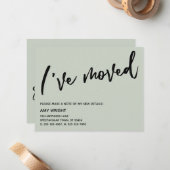 Sage Announcementカジュアルを移動した手書き ノートカード (正面/裏面インサイチュ)