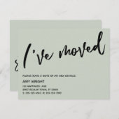 Sage Announcementカジュアルを移動した手書き ノートカード (正面/裏面)