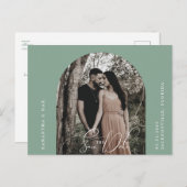 Sage Archコンテンポラリー Photo Black日付を保存 ポストカード (正面/裏面)