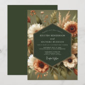 Sage Autumnal Harvest Wedding 招待状 (正面/裏面)