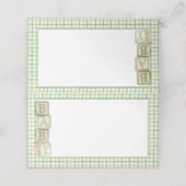 Sage Baby Blocks Blank Food & Favor Tent Cards プレイスカード (外部開封)
