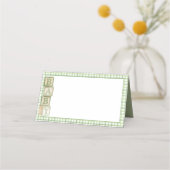 Sage Baby Blocks Blank Food & Favor Tent Cards プレイスカード (裏面)