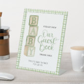 Sage Baby Blocks Please Sign Our Guest Book Sign 台座サイン (インサイチュ)