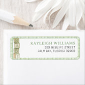 Sage Baby Blocks Return Address Label ラベル (インサイチュ)