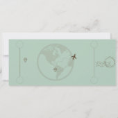Sage & Beige 搭乗券 ウェディング インビテーション (裏面)