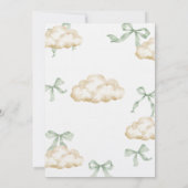 Sage Beige Gender Neutral Baby Shower Invite 招待状 (裏面)