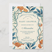 Sage Berry Botanical Baby Shower 招待状 (正面)