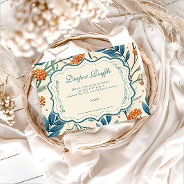 Sage Berry Botanical Baby Shower Diapper Raffle エンクロージャーカード