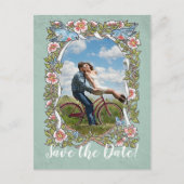 Sage Birdフローラ写真素朴国救日付 案内ポストカード (正面)