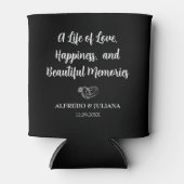 Sage Black エレガントな結婚式の乾杯 愛を讃えて Can Cool 缶クーラー (正面)