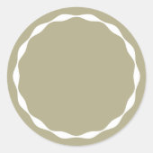 Sage Blank Circle Custom Spice Container Sticker ラウンドシール (正面)