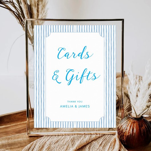 Sage Blue Cards and Gifts Wedding Bridal Shower ポスター