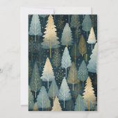 Sage Blue Christmas Treesホリデー写真 シーズンカード (裏面)