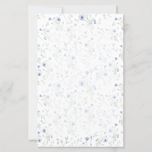 Sage Blue Watercolor Wildflower (正面)