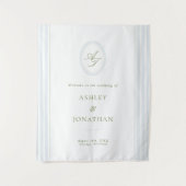 Sage & Blue Wedding Backdrop Tapestry タペストリー (正面)