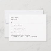 Sage & Blush Abstract Floral Wedding Invitation,  出欠カード (正面)