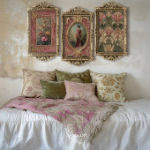 Sage Blush Art Nouveau Fan Damask Pattern 薄葉紙