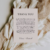 Sage Boho Thank You Letter, Napkin Noteメニュー メニュー