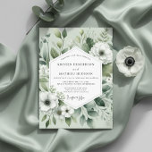 Sage Botanical Romance Wedding 招待状