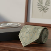 Sage Botanical Tie – Woodland Wedding Attire ネクタイ