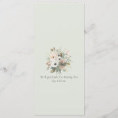 Sage Botanical Wedding Menu Card メニュー (裏面)