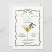 Sage Bow A Tini Bit Older Birthday Invitation 招待状 (正面)