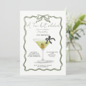 Sage Bow A Tini Bit Older Birthday Invitation 招待状 (スタンド正面)