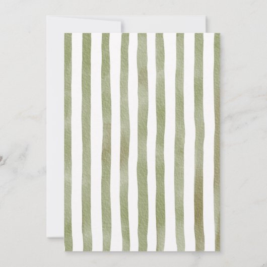 Sage Bow A Tini Bit Older Birthday Invitation 招待状 (裏面)