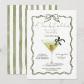 Sage Bow A Tini Bit Older Birthday Invitation 招待状 (正面/裏面)