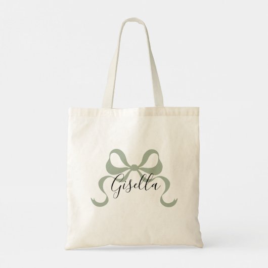 Sage Bow BridesMaid Tote Bag トートバッグ (裏面)