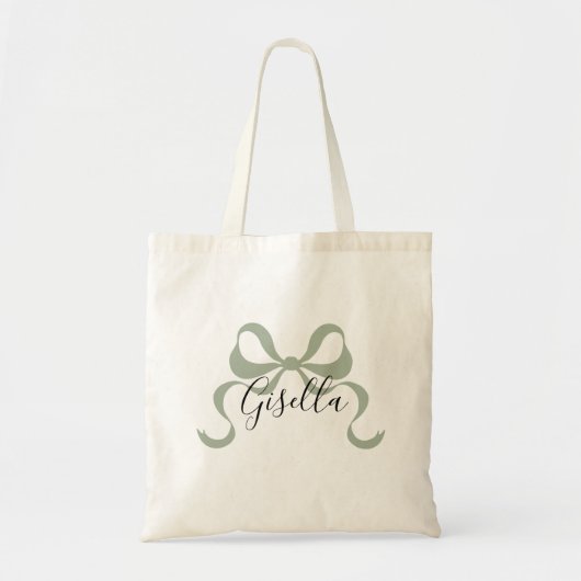 Sage Bow BridesMaid Tote Bag トートバッグ (正面)
