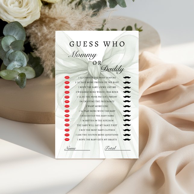 Sage Bow Mommy or Daddy Shower Game (クリエイターアップロード済み)