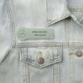 Sage Bronze Custom Logo Name Tag Template 名札 (インサイチュ)