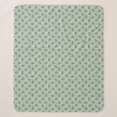 Sage Bubble Frogs - laurel green kids pattern. シェルパブランケット (正面)