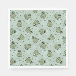 Sage Bubble Frogs - laurel green kids pattern. スタンダードランチョンナプキン