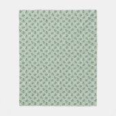 Sage Bubble Frogs - laurel green kids pattern. フリースブランケット (正面)