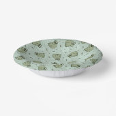 Sage Bubble Frogs - laurel green kids pattern. ペーパーボウル (傾斜あり)