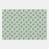 Sage Bubble Frogs - laurel green kids pattern. ラッピングペーパーシート (正面2)