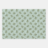 Sage Bubble Frogs - laurel green kids pattern. ラッピングペーパーシート (正面)