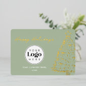 Sage Business Logo Christmas Thank You Foil Card 箔シーズンカード (立ち正面)